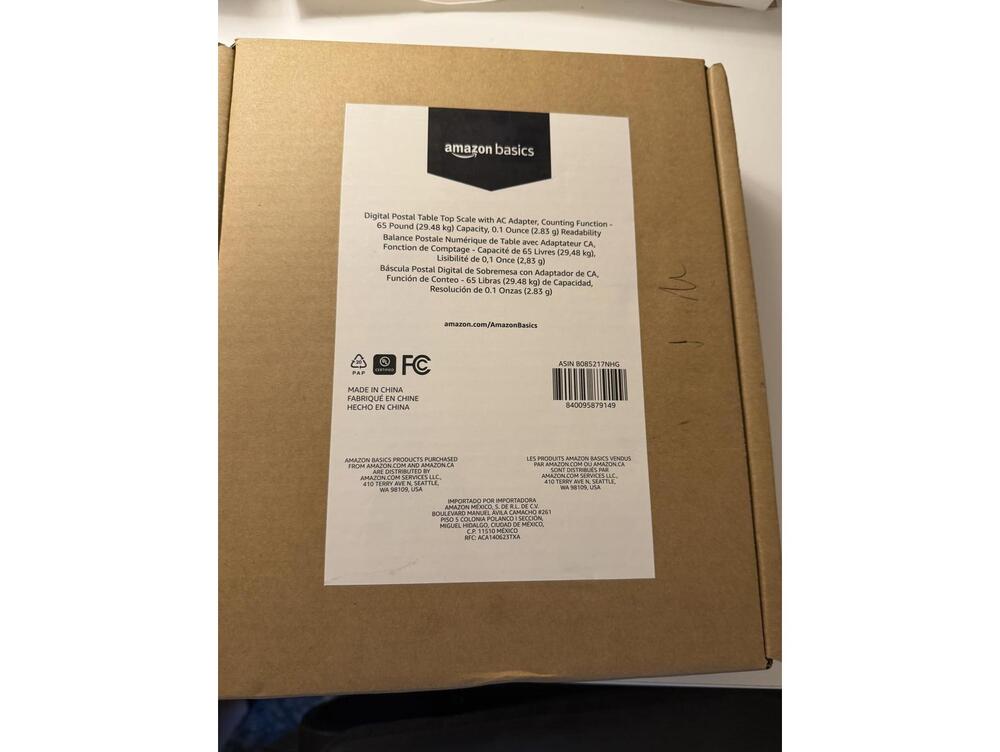 Amazon Basics Digital Postal Table Top Scale with AC Adapter
